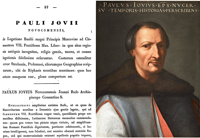 portrait of Pauli Jovii and intro of his letter